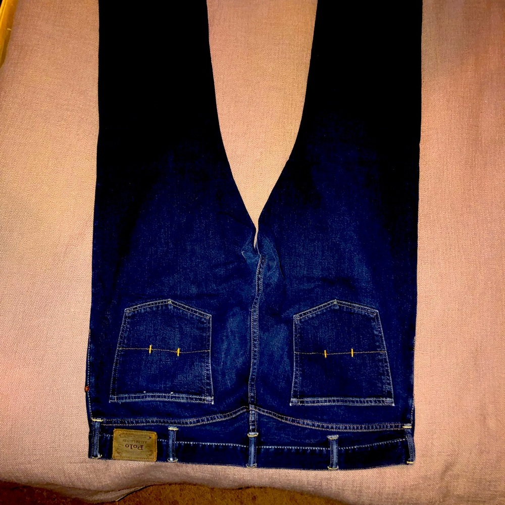 Polo straight leg jeans. 38x32. Perfect condition, deep blue color.